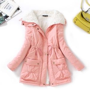 New Women Fashion Coat in Blush Pink
